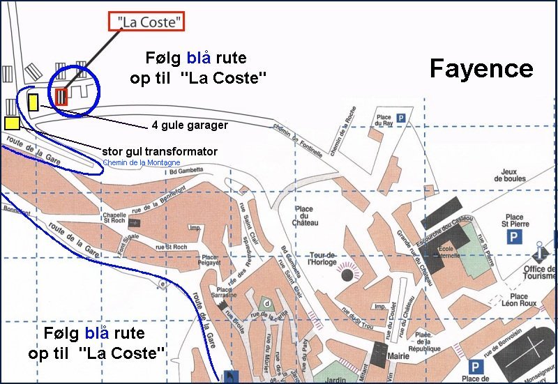 Vejen til La Coste i Fayence